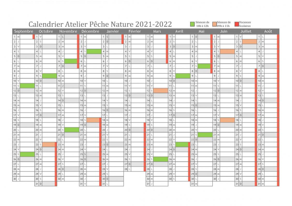 Calendrier apn 2021 2022