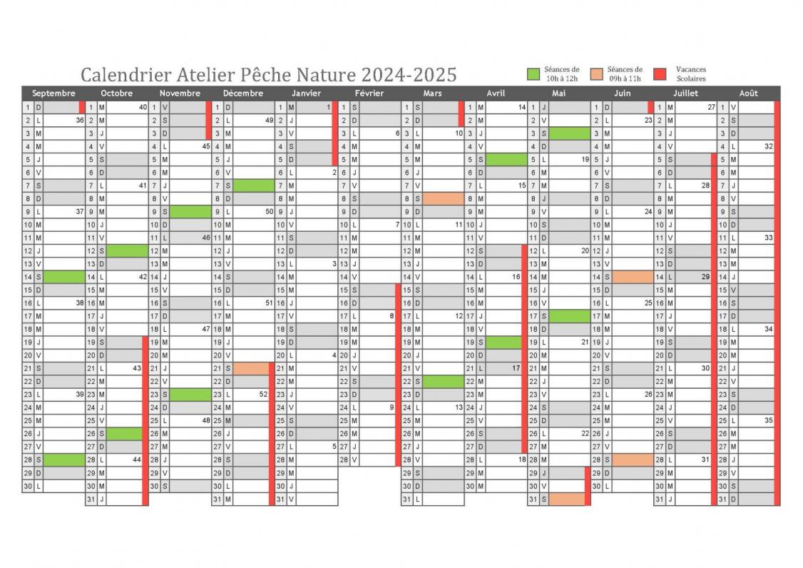 Calendrier apn 2024 2025